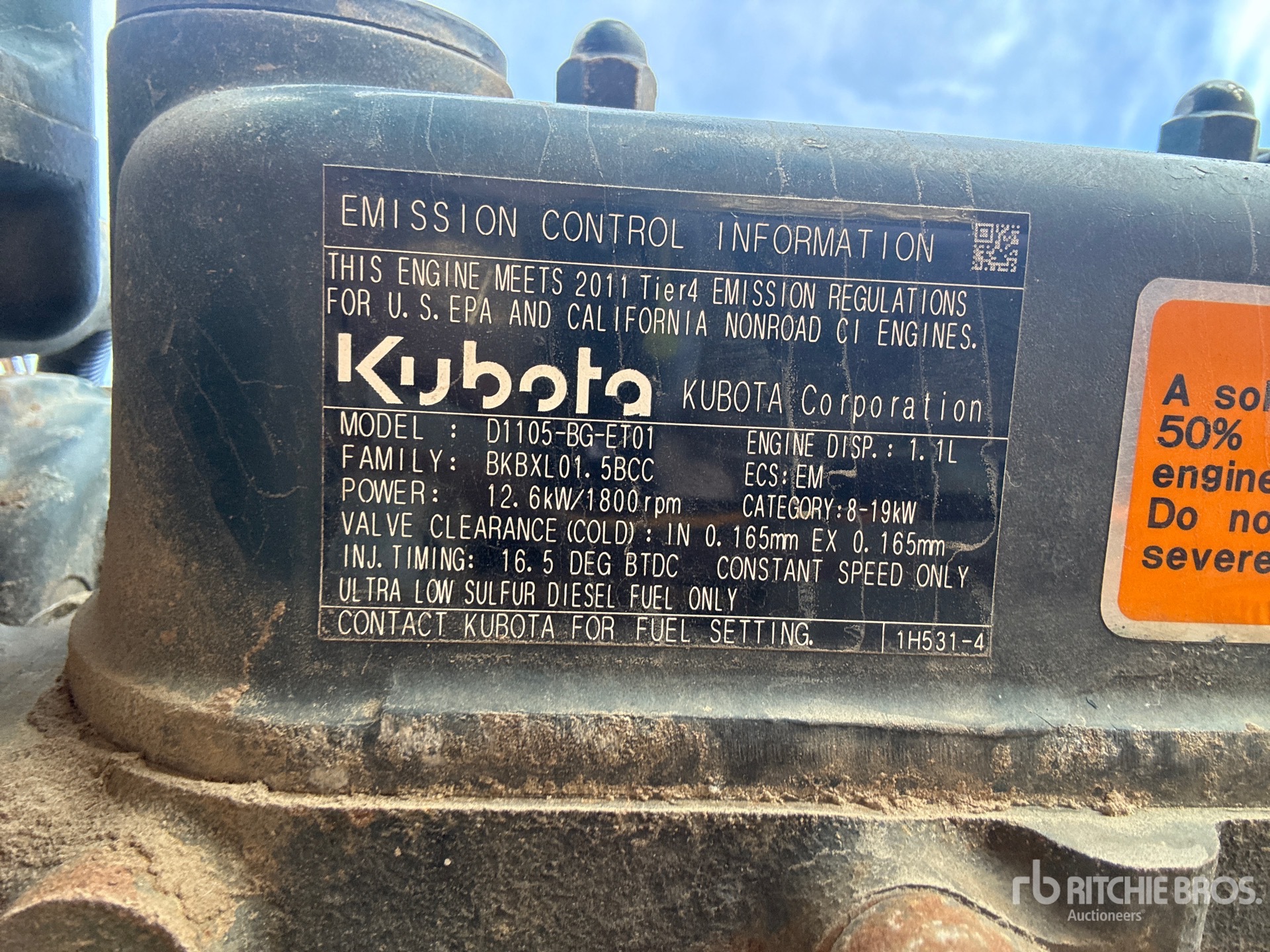 2011 Kubota D1105-BG-ET01