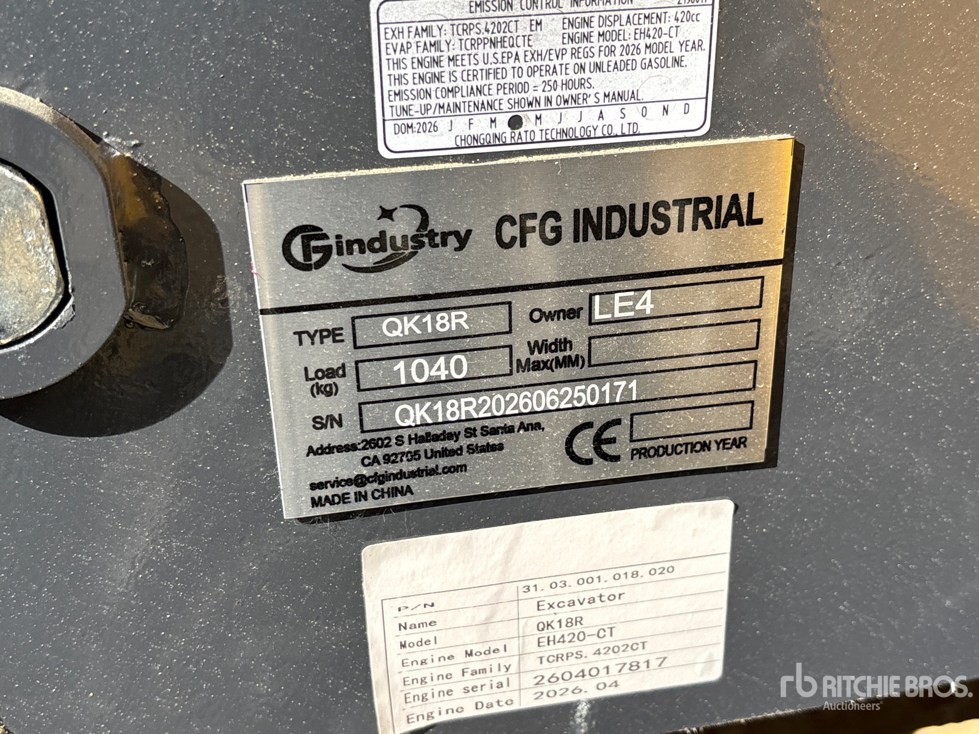 2026 CFG QK18R