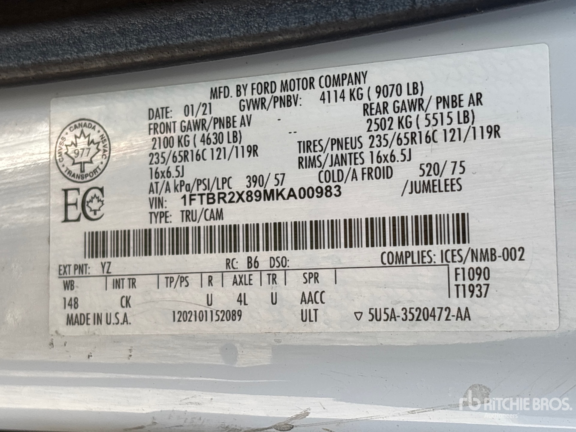 2021 Ford TRANSIT 250