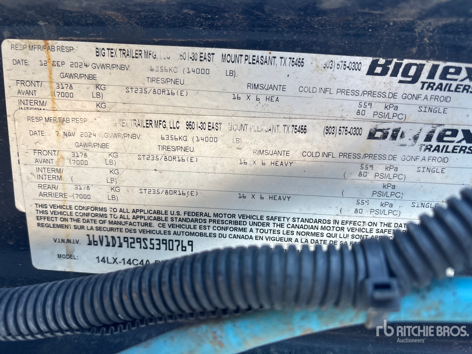2025 Big Tex 14LX-14C4A-BK