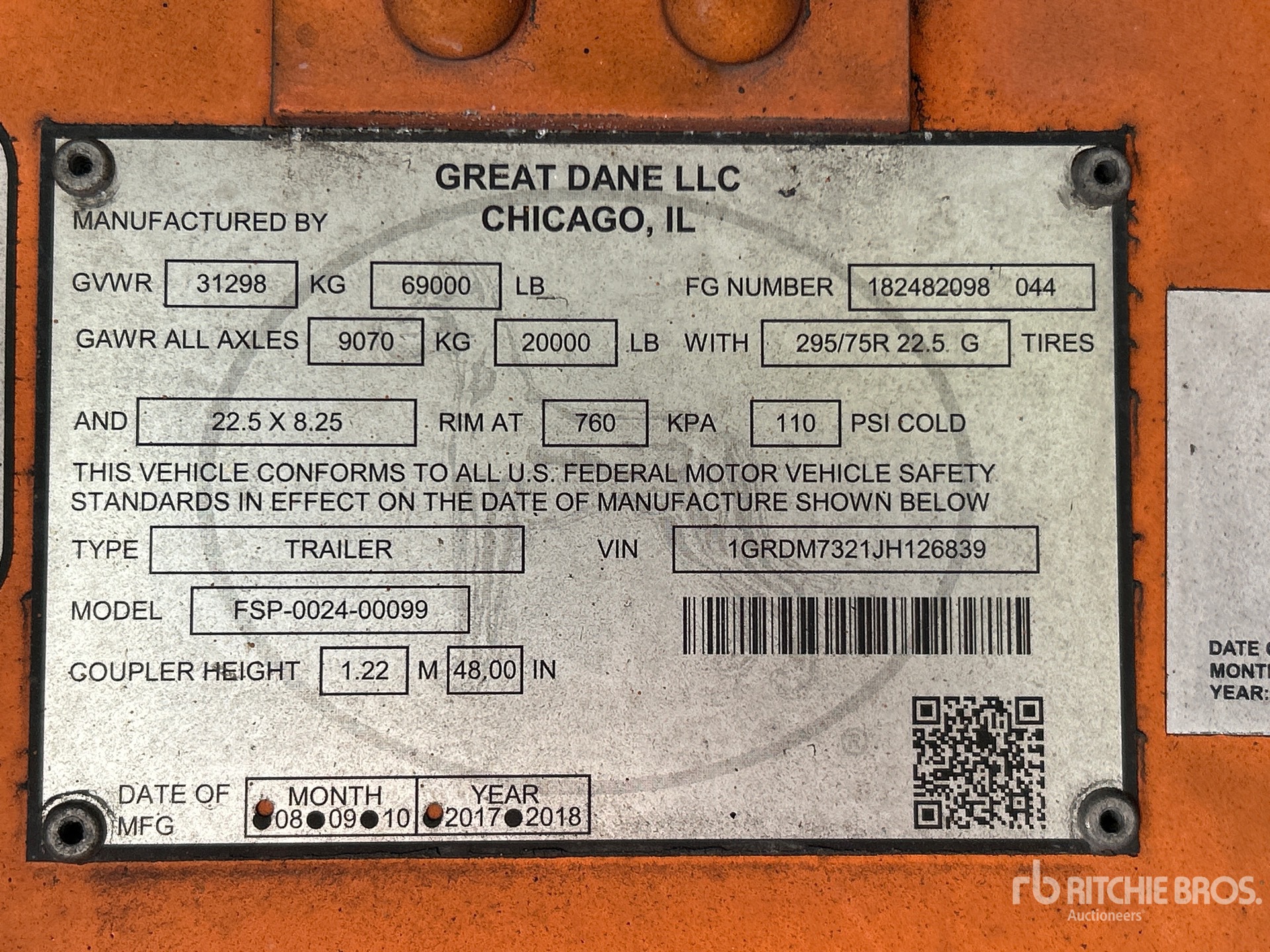 2018 Great Dane 36 FT