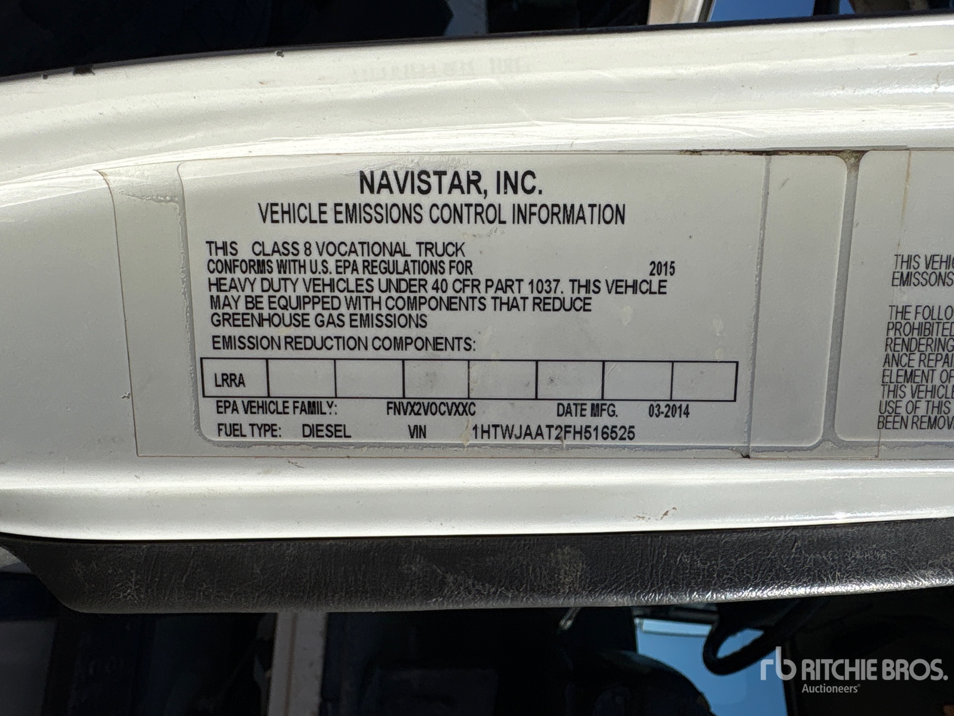 2015 International WorkStar 7400