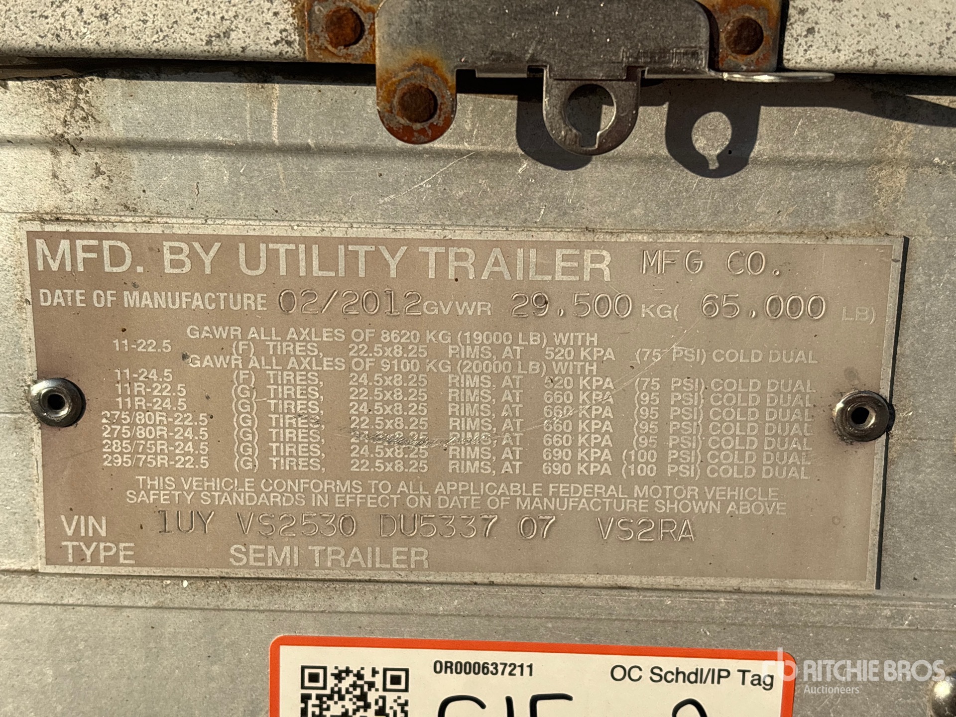 2013 Utility VS2RA