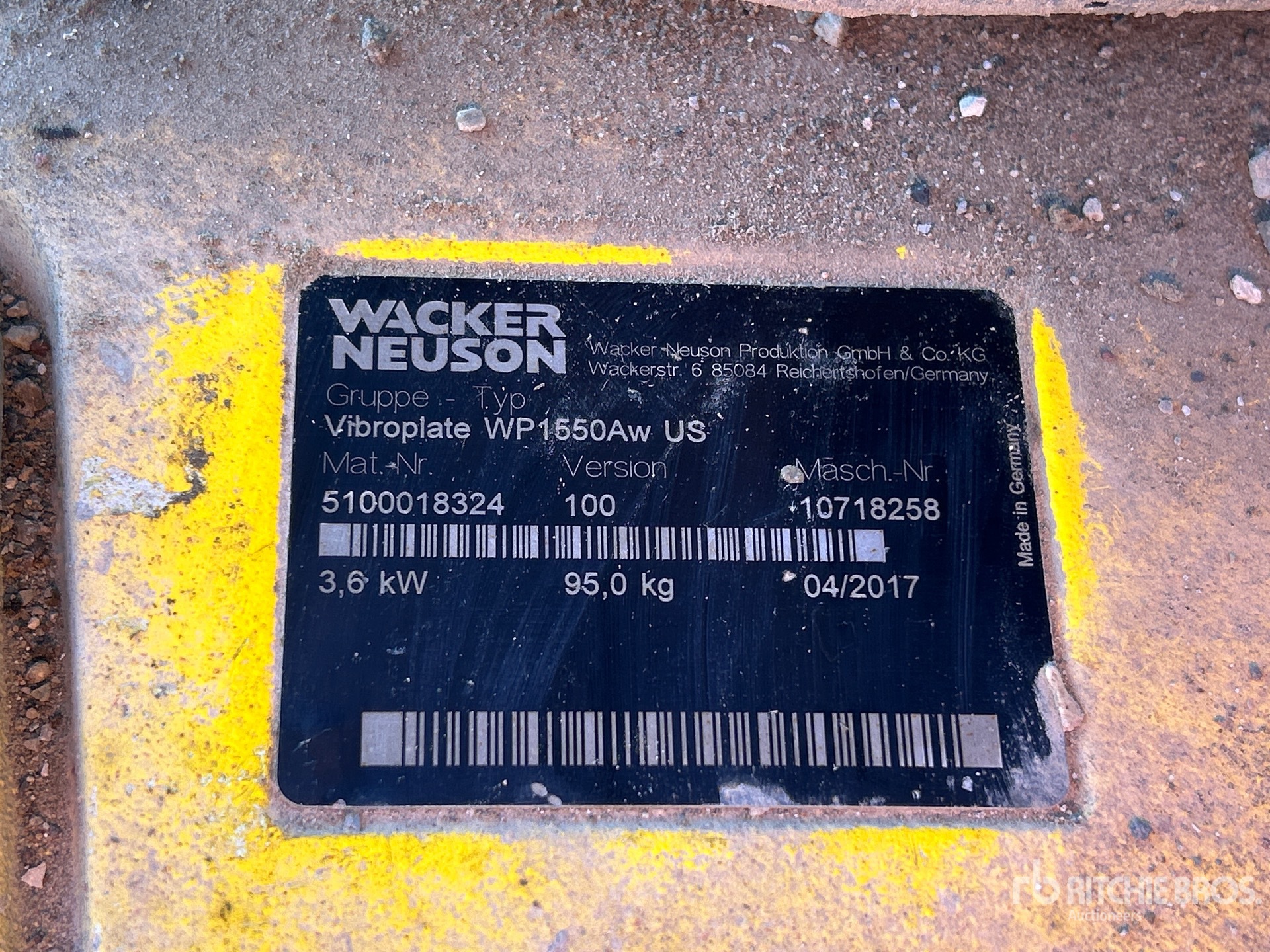 2017 Wacker Neuson WP1550AW