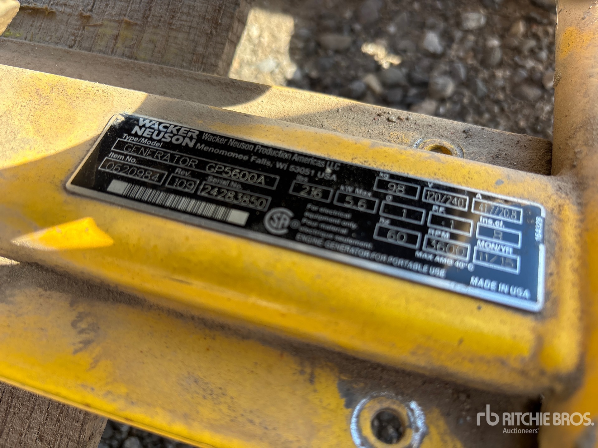 2015 Wacker Neuson GP5600A