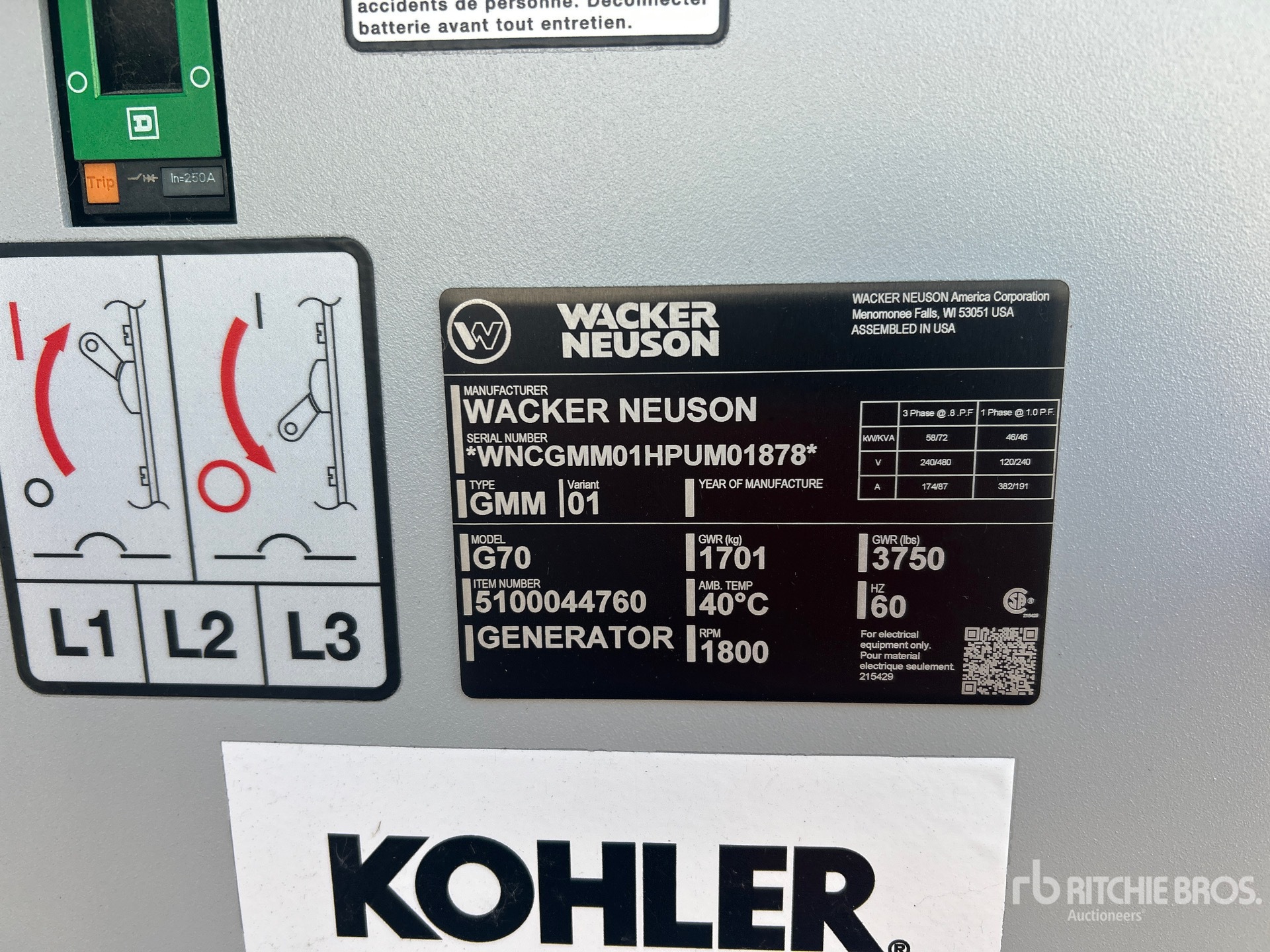 2024 Wacker Neuson G70