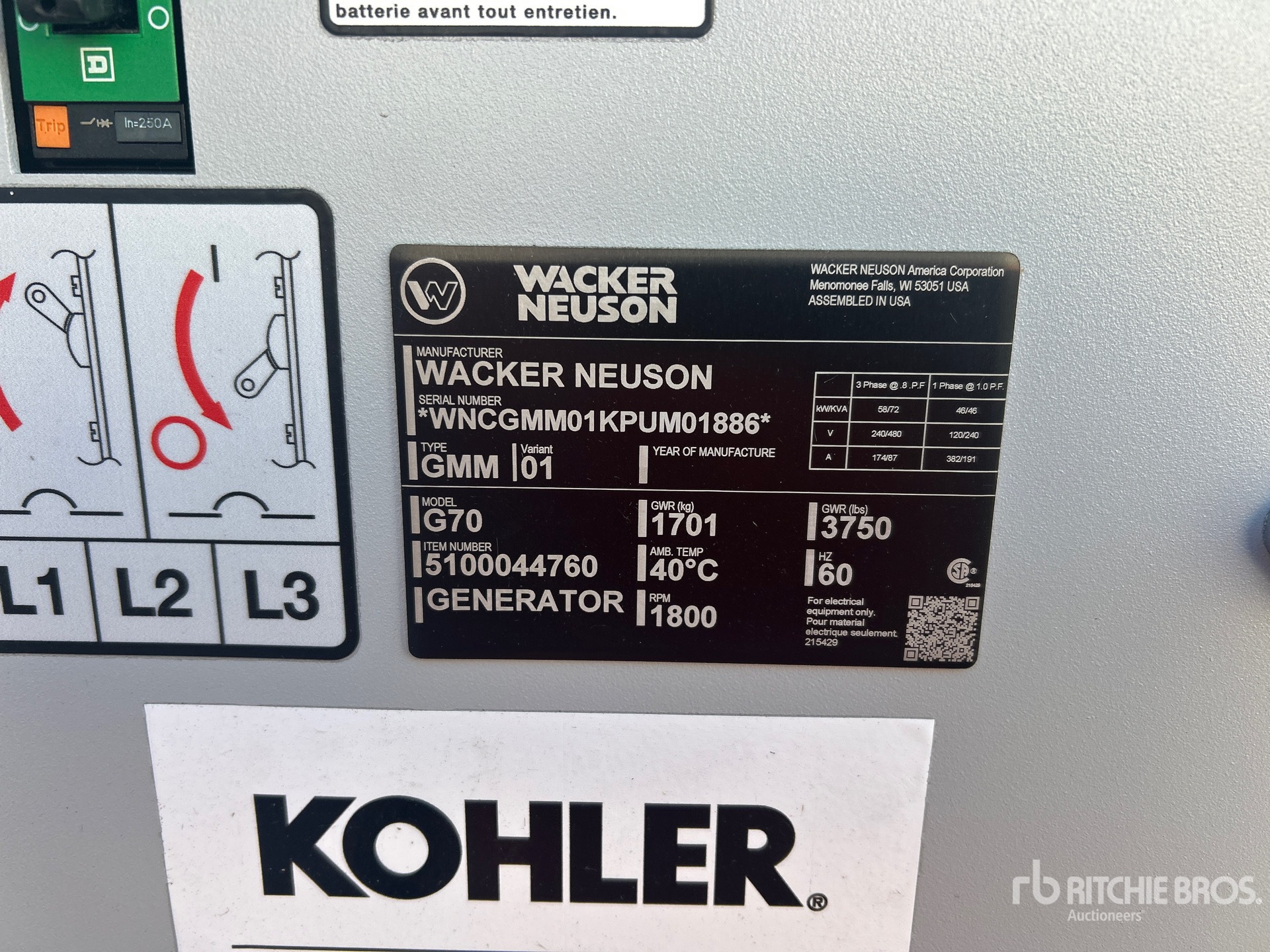 2024 Wacker Neuson G70