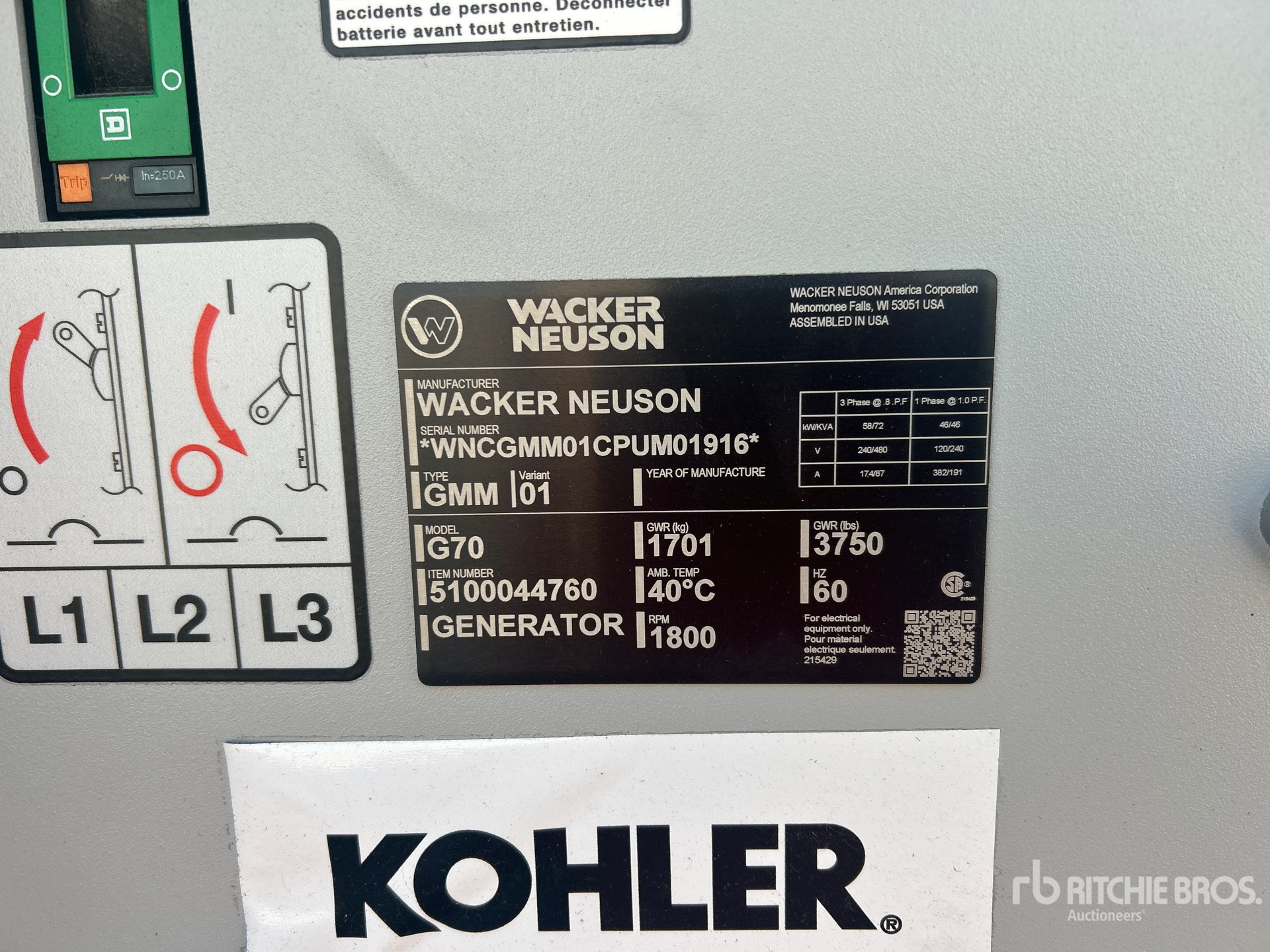 2024 Wacker Neuson G70
