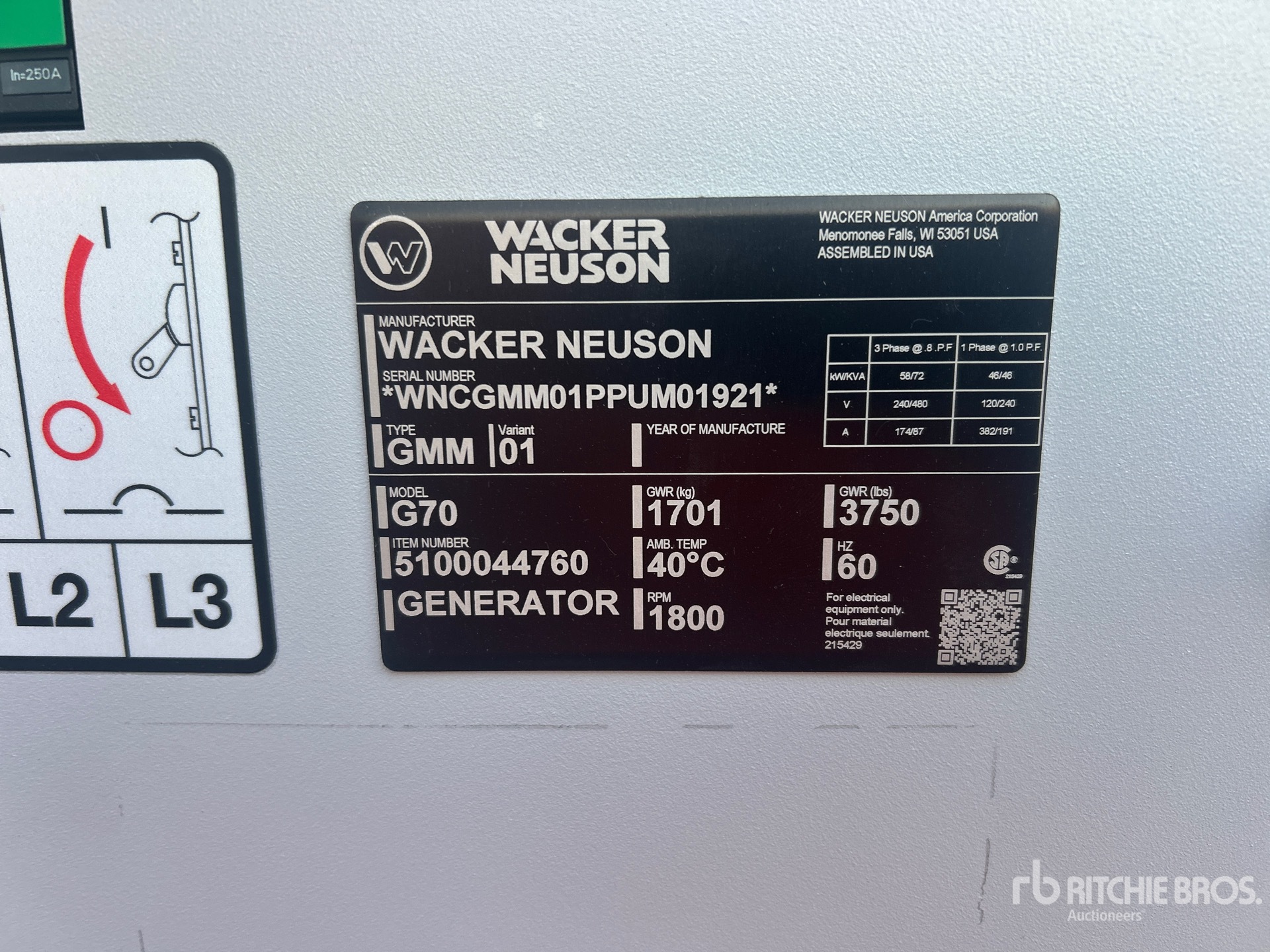 2024 Wacker Neuson G70