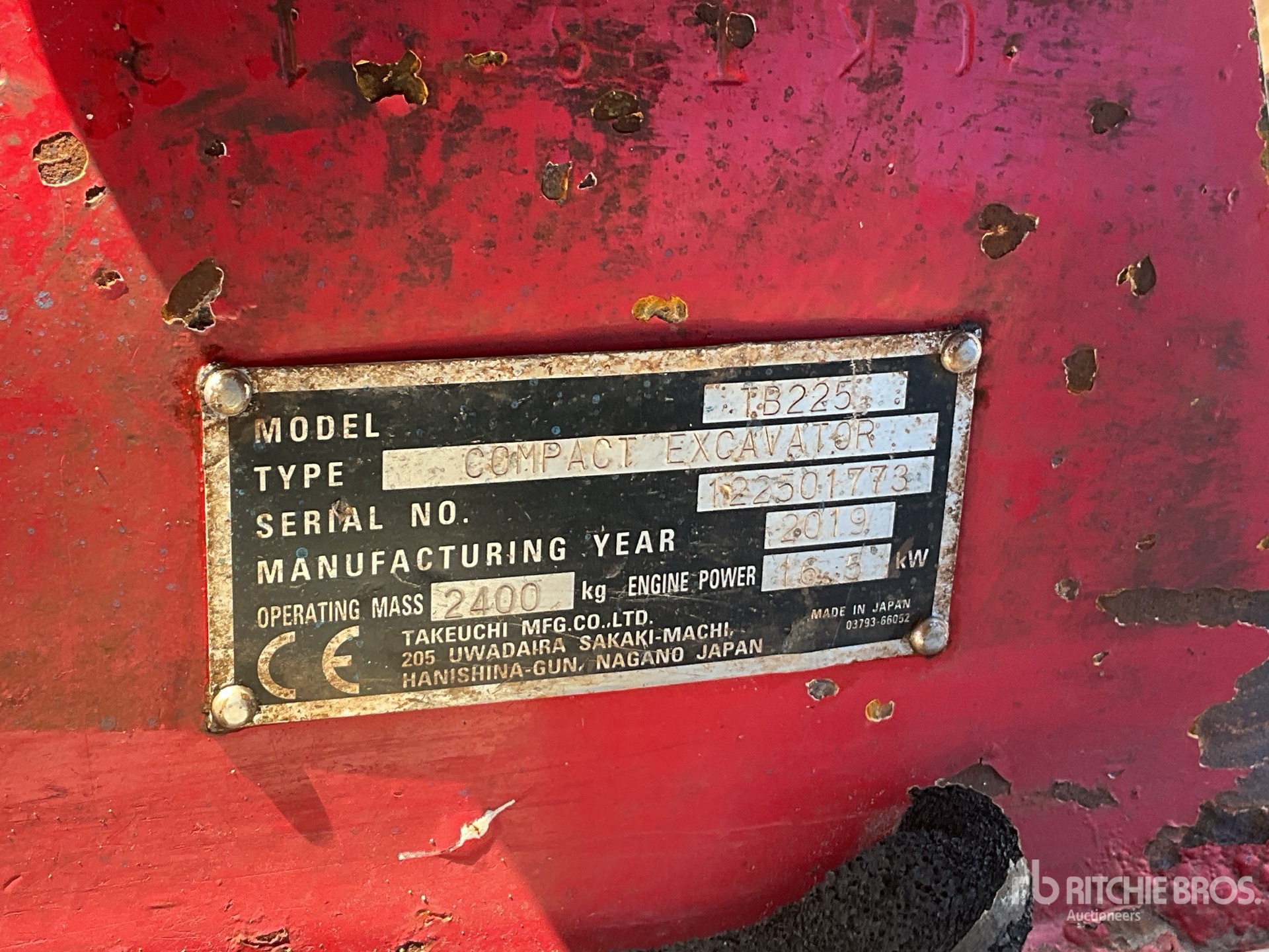 2019 Takeuchi TB225