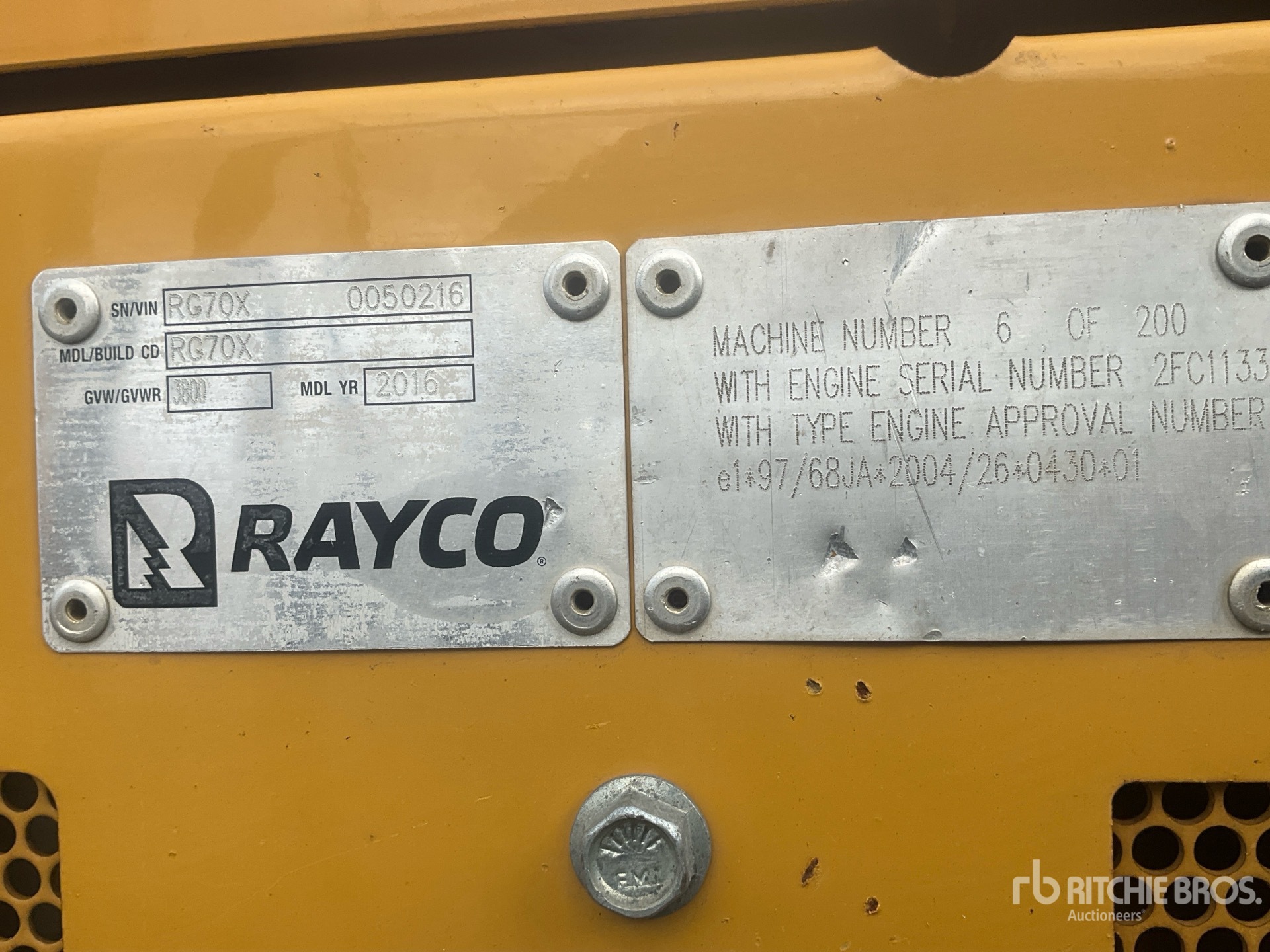 2016 Rayco RG70X