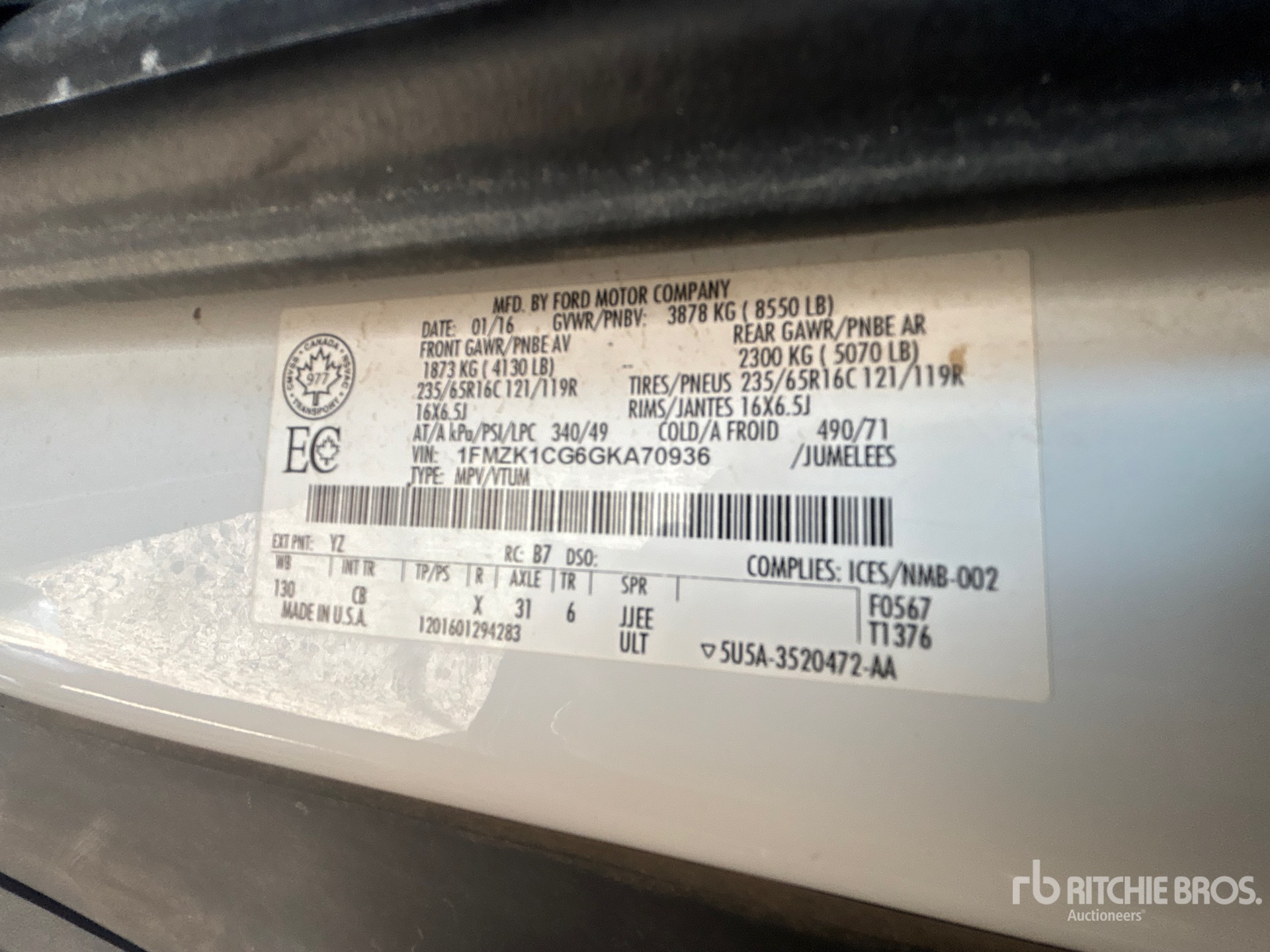 2016 Ford TRANSIT 150