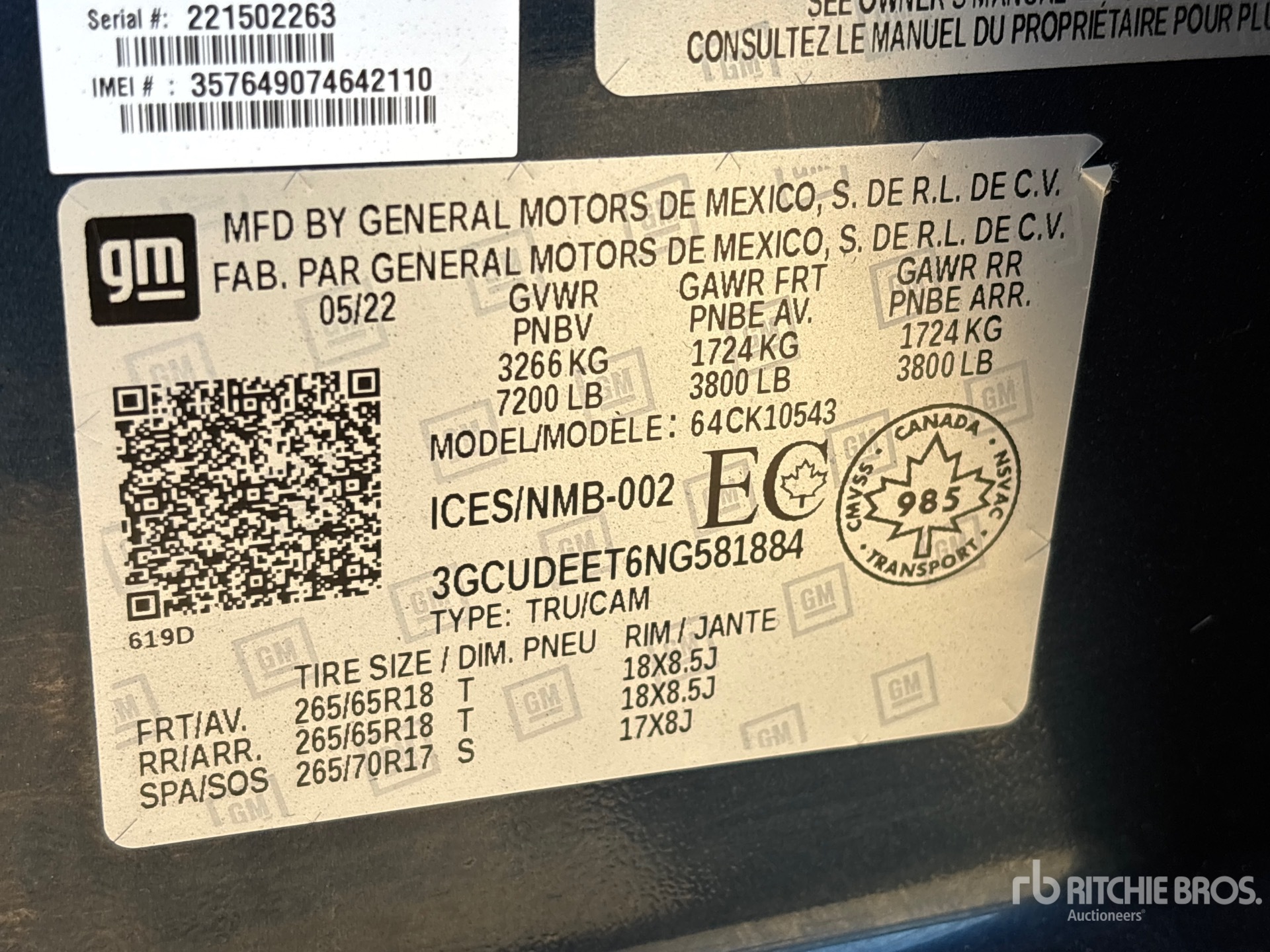 2022 Chevrolet SILVERADO 1500