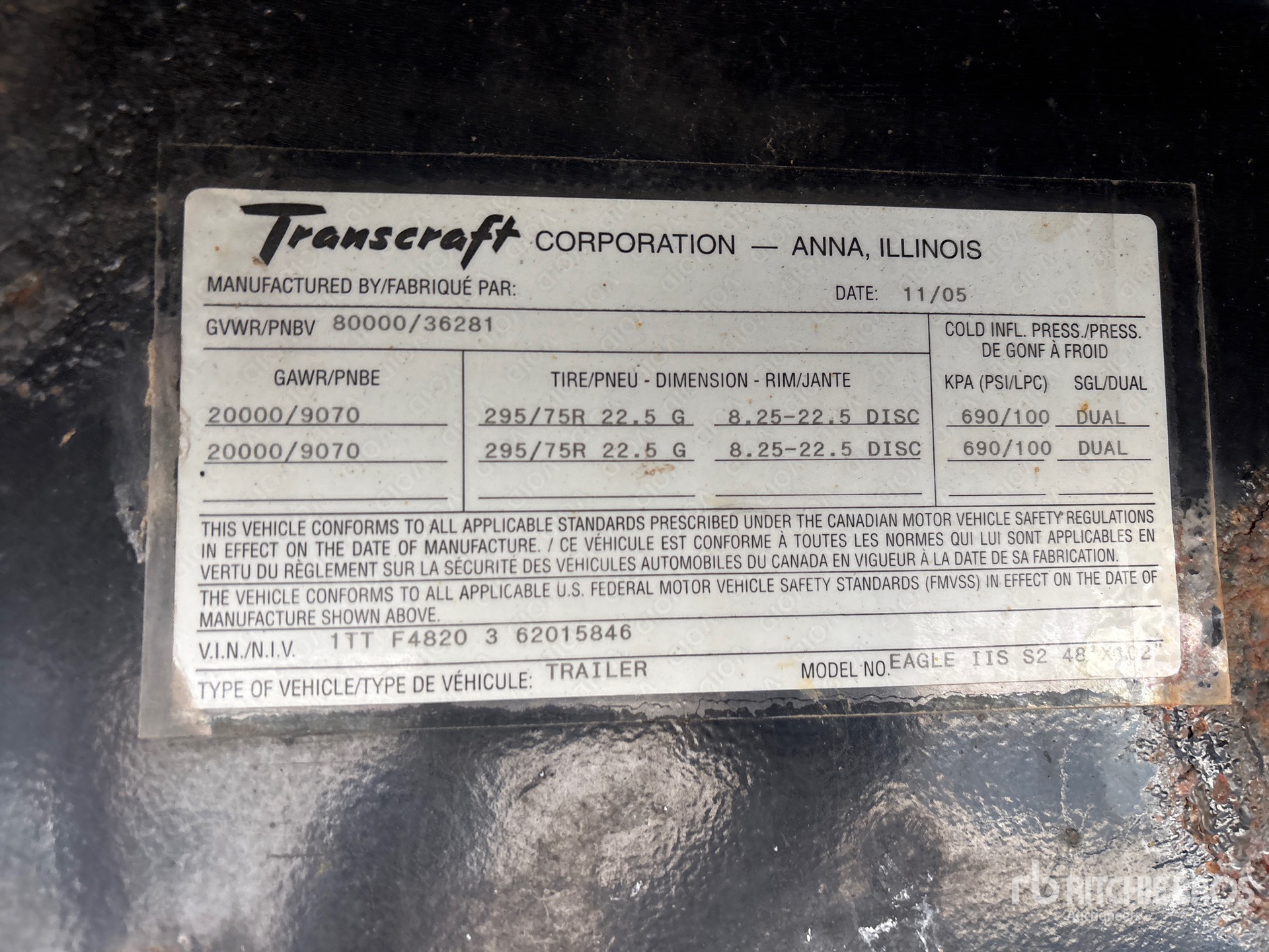 2006 Transcraft 40000 lb 48 ft T/A
