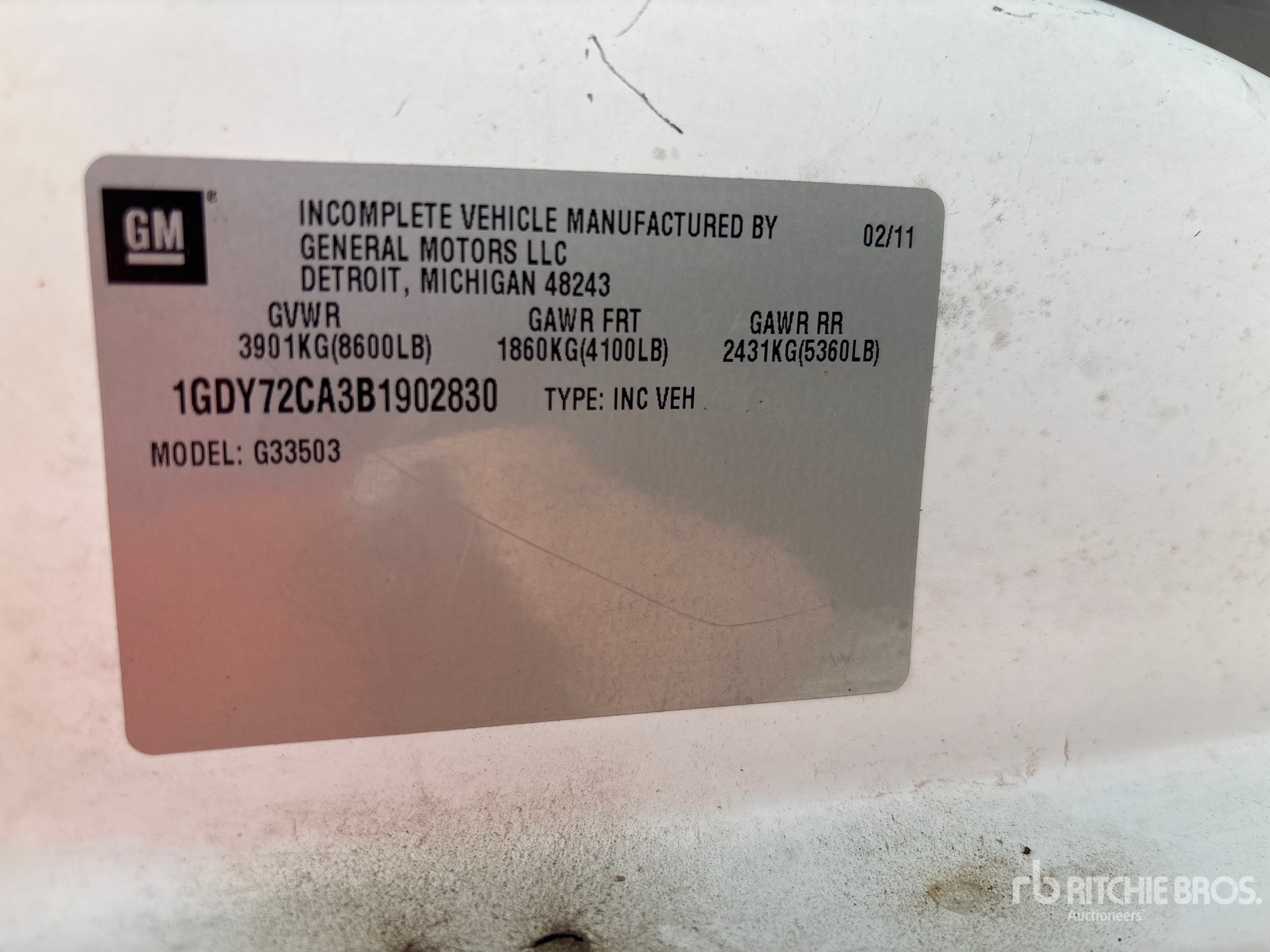 2011 GMC Savana G3500