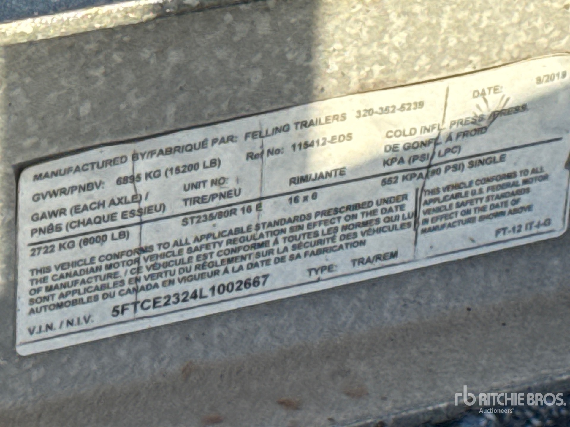 2020 Felling Trailers, Inc. FT-12IT-I-G