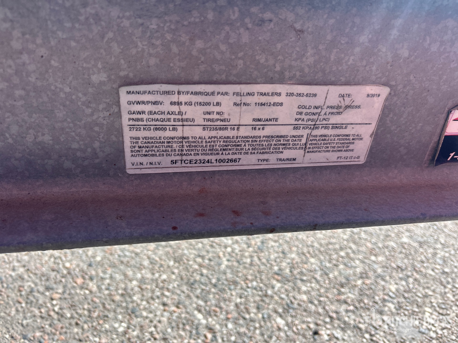 2020 Felling Trailers, Inc. FT-12IT-I-G