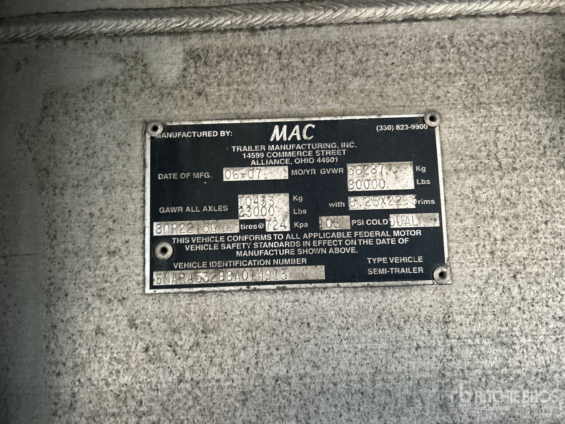 2008 Mac 53 ft T/A