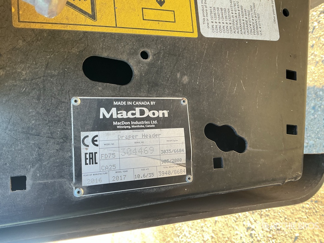 2017 Macdon FD75