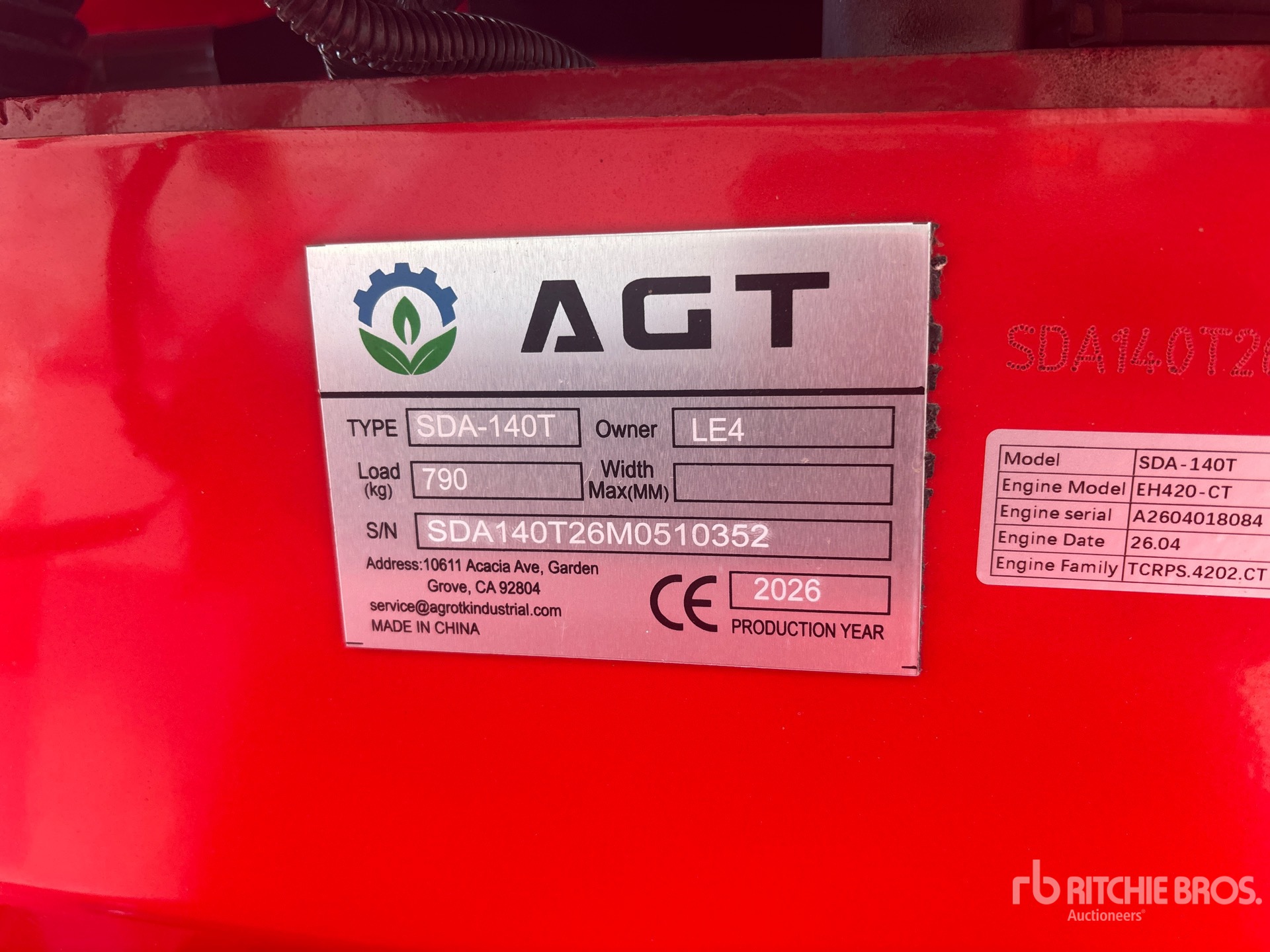 2026 AGT SDA140T