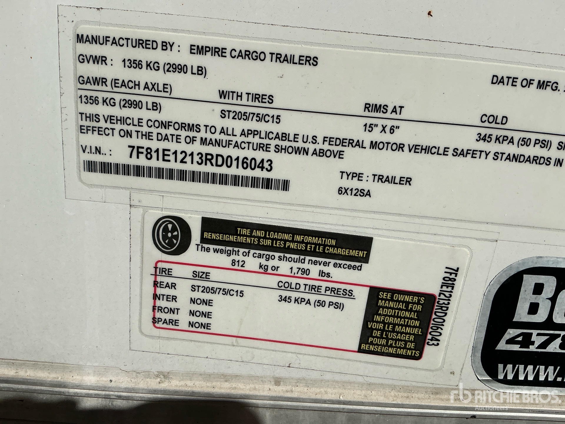 2024 Empire 6X12SA