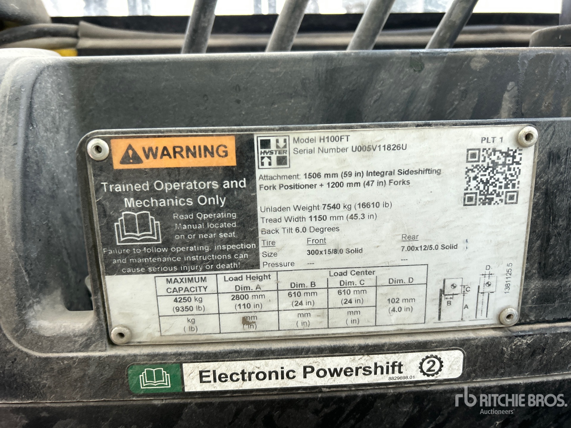 2020 Hyster H100FT