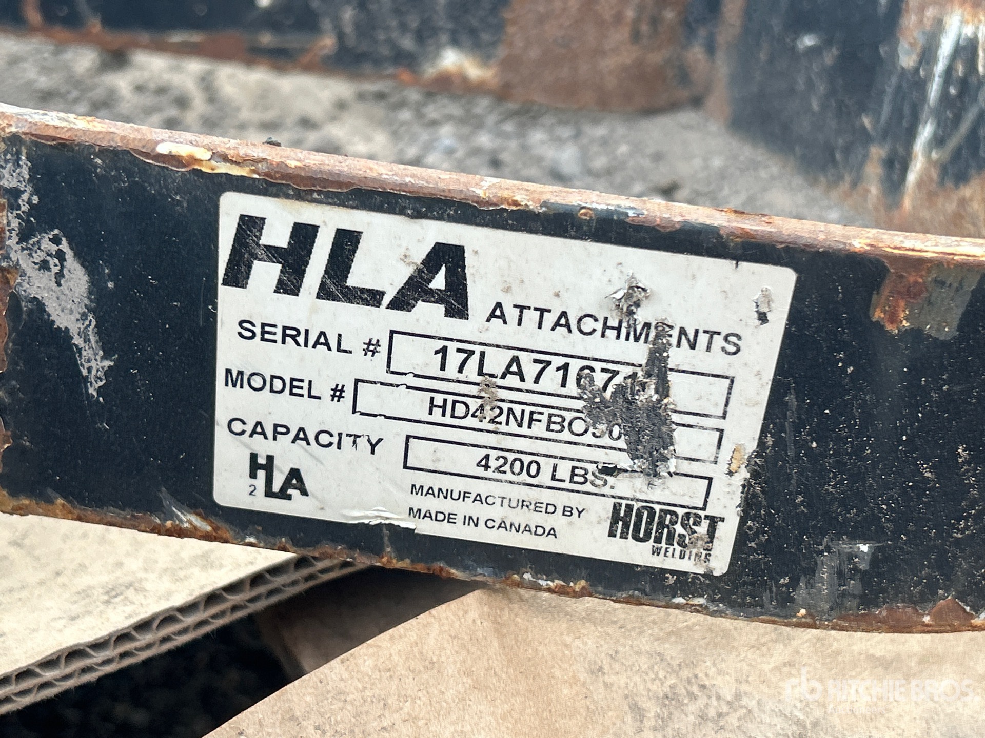 Hla Snow 4200 LB LOADER FORK FRAME