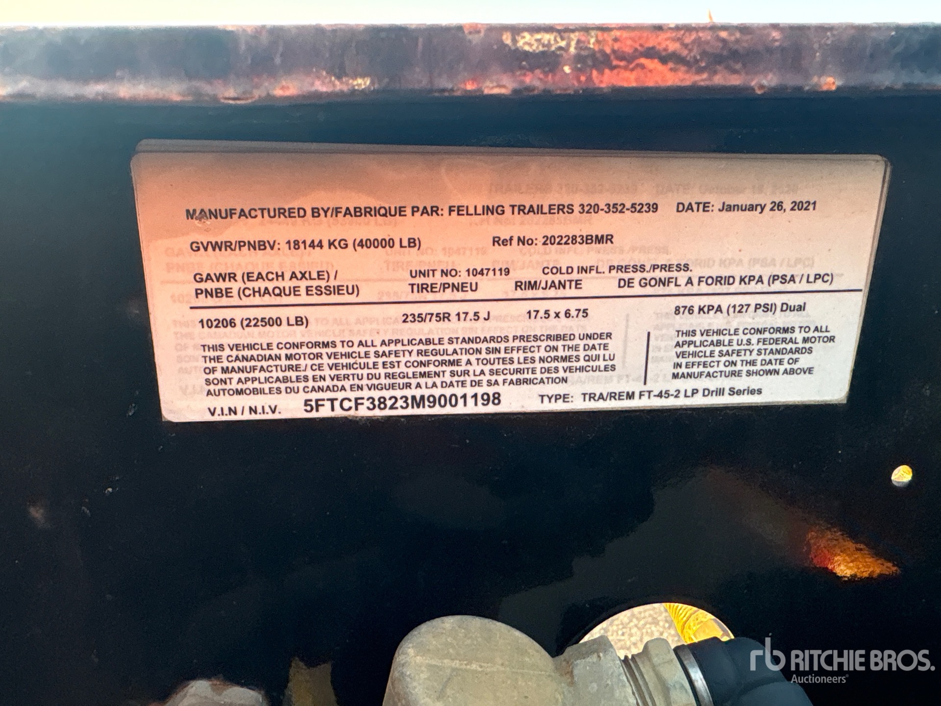 2021 Felling Trailers, Inc. FT-45-2 / LP