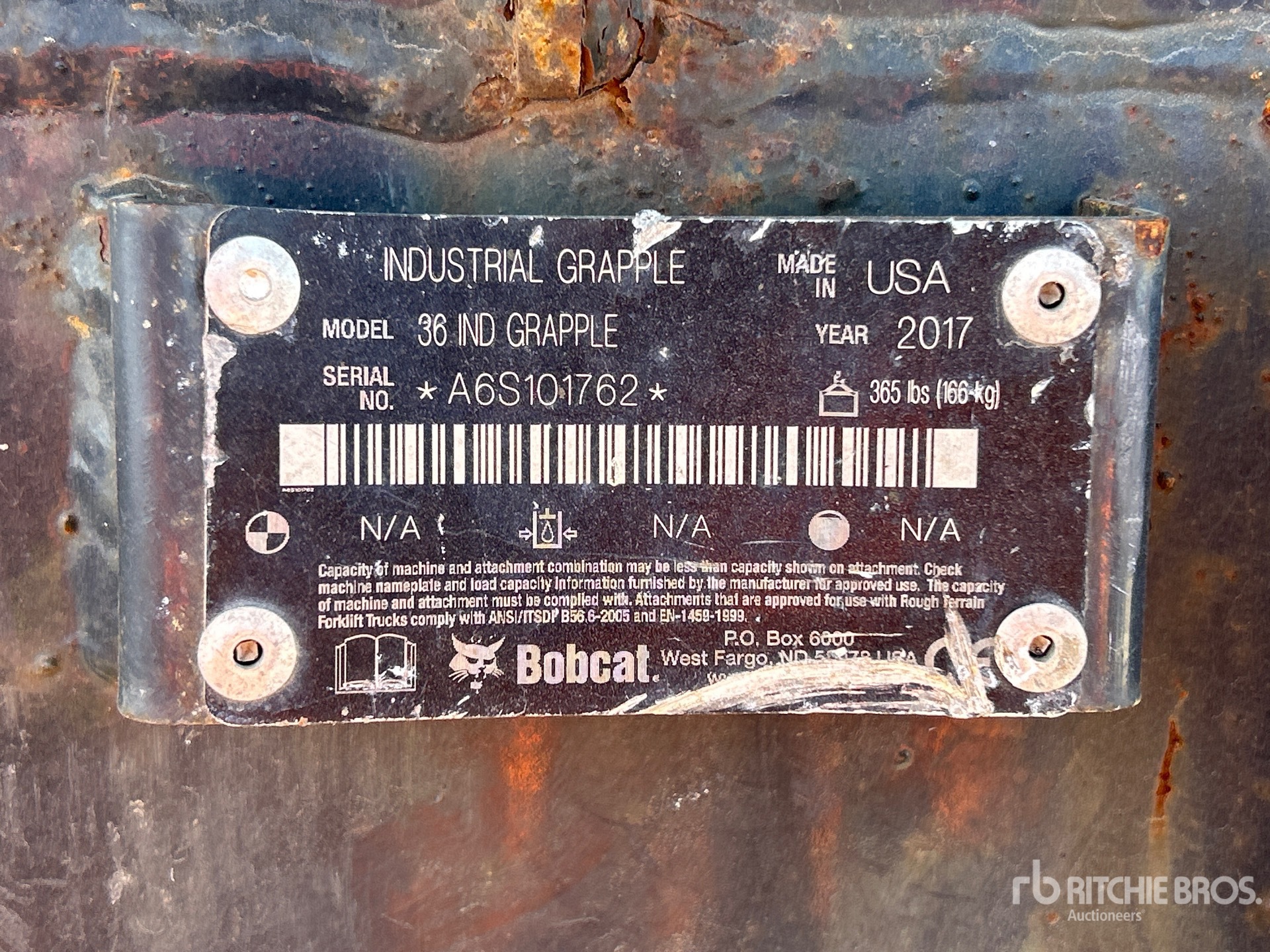 2017 Bobcat 36 IND GRAPPLE