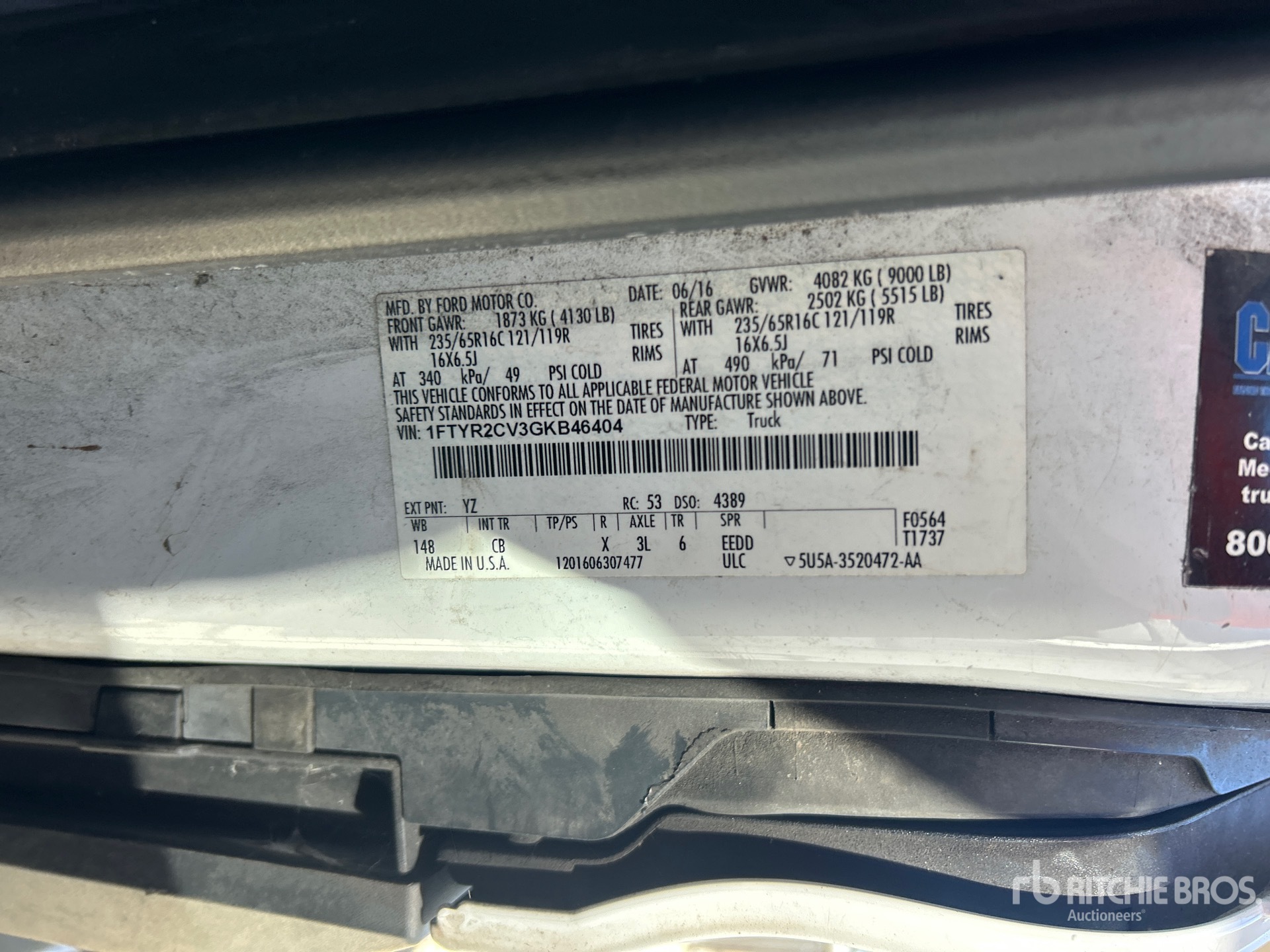 Photo of 2016 Ford TRANSIT 250