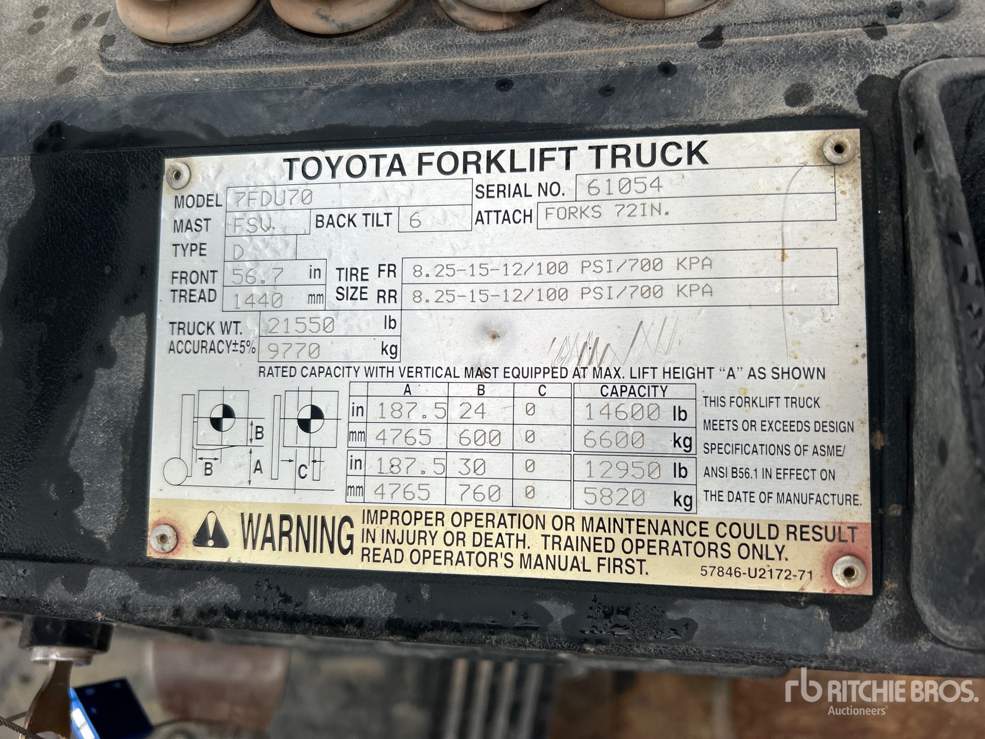 2007 Toyota 7FDU70