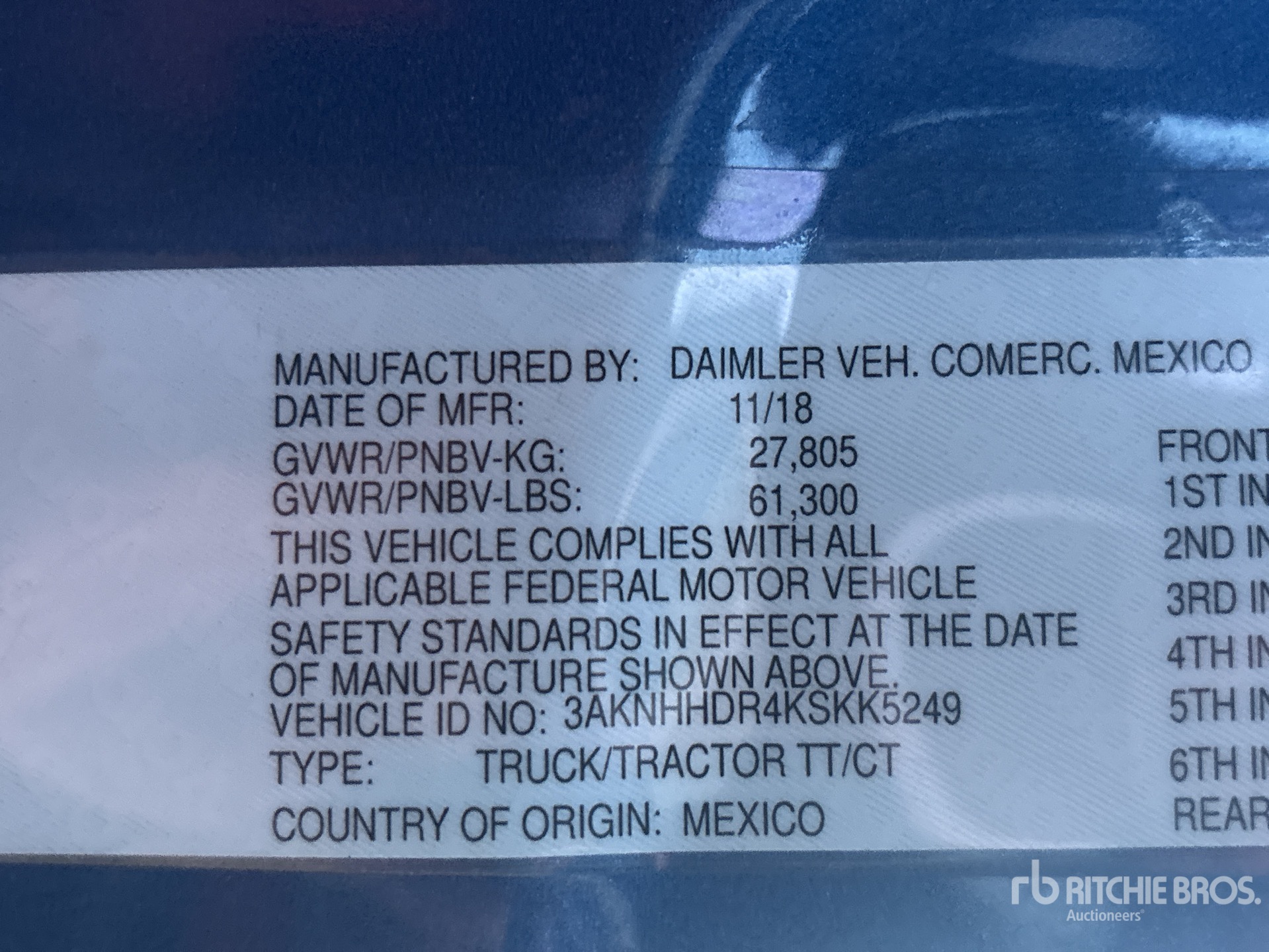 2019 Freightliner CASCADIA 126