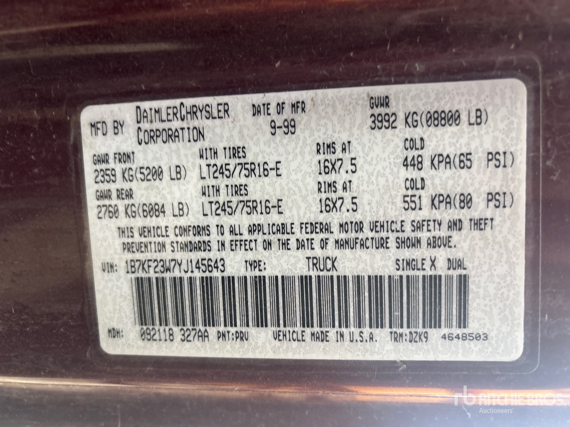 2000 Dodge RAM 2500