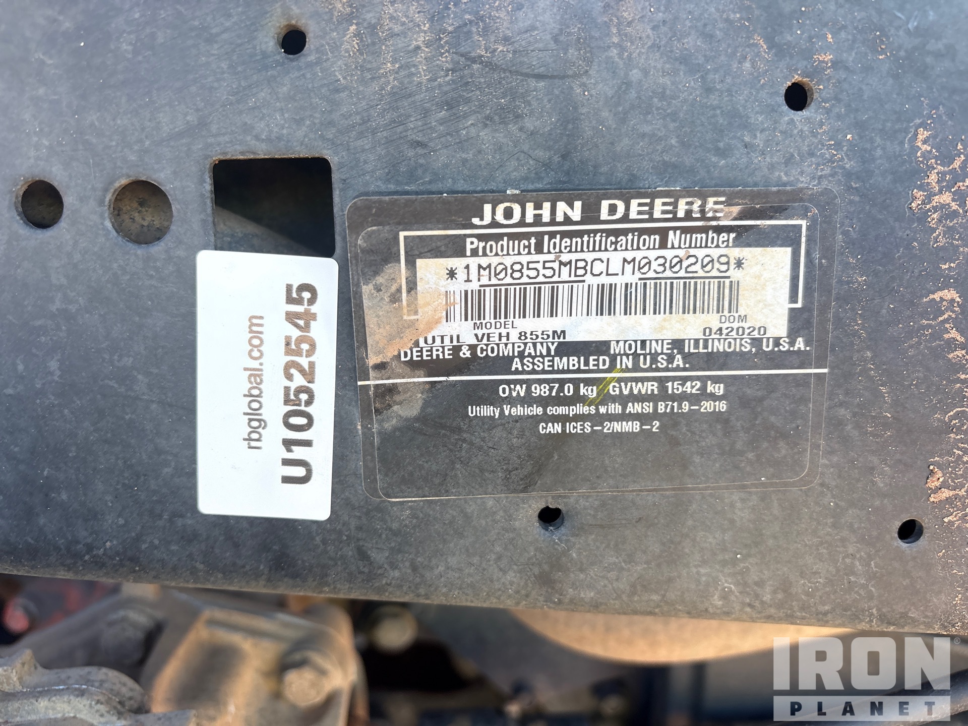 2020 John Deere XUV855MS4