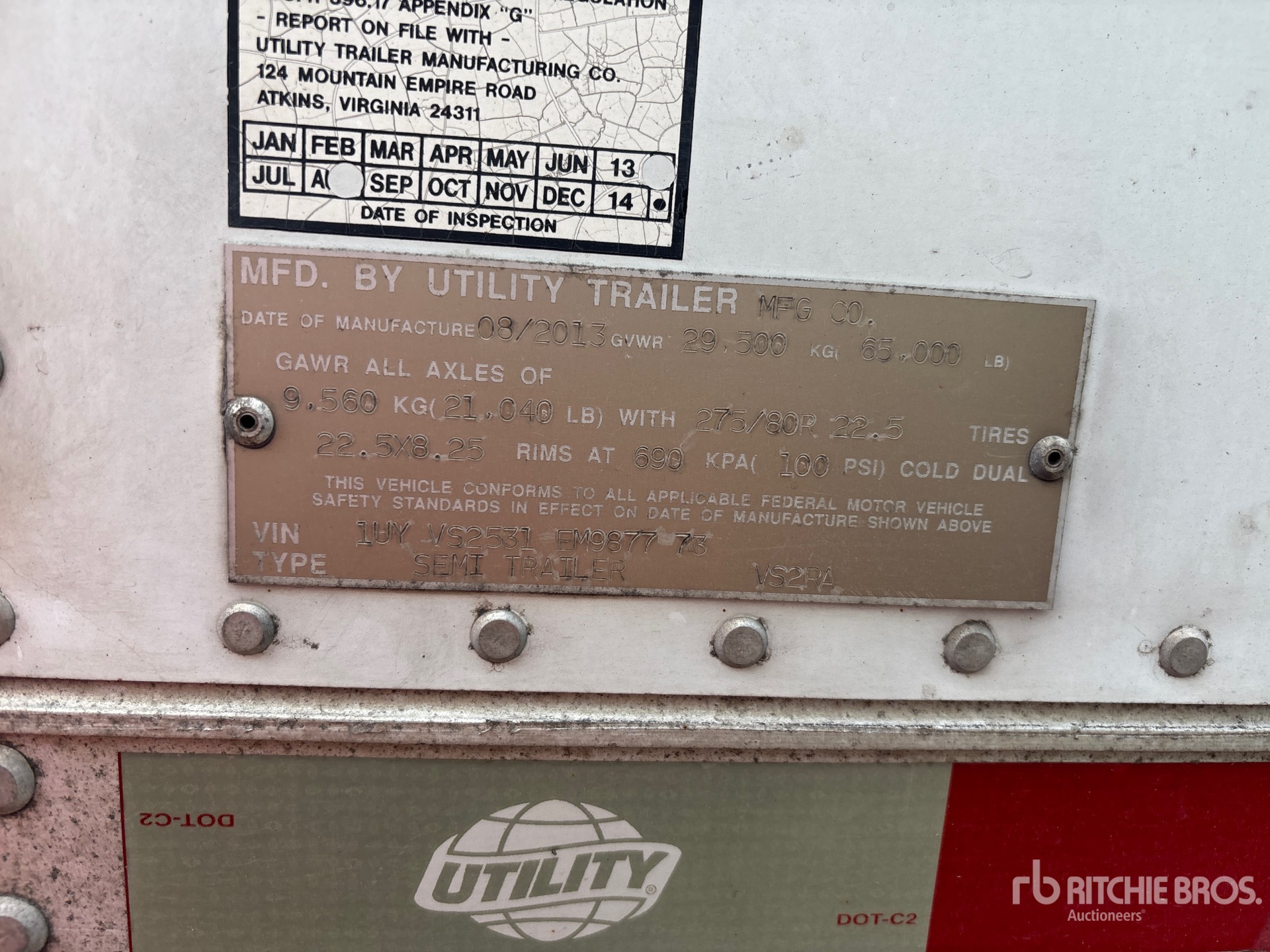 2014 Utility VS2RA