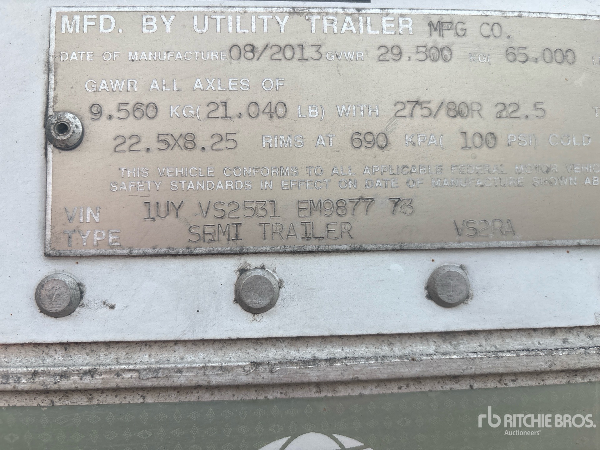 2014 Utility VS2RA