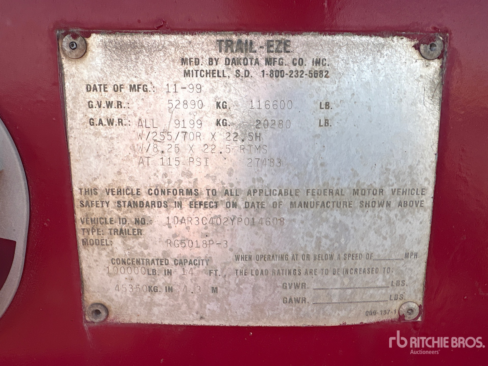 2000 Trail-Eze RG5018P-3