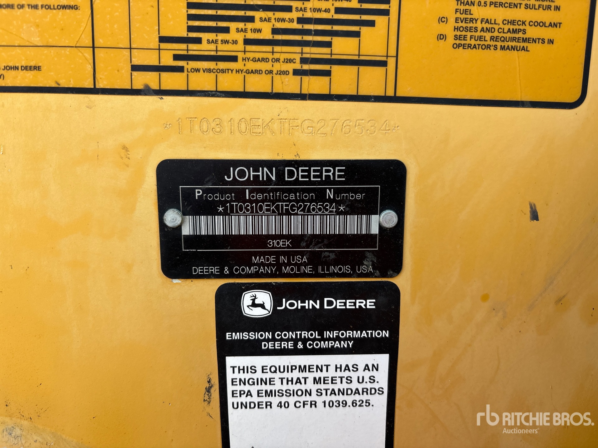 2015 John Deere 310L EP