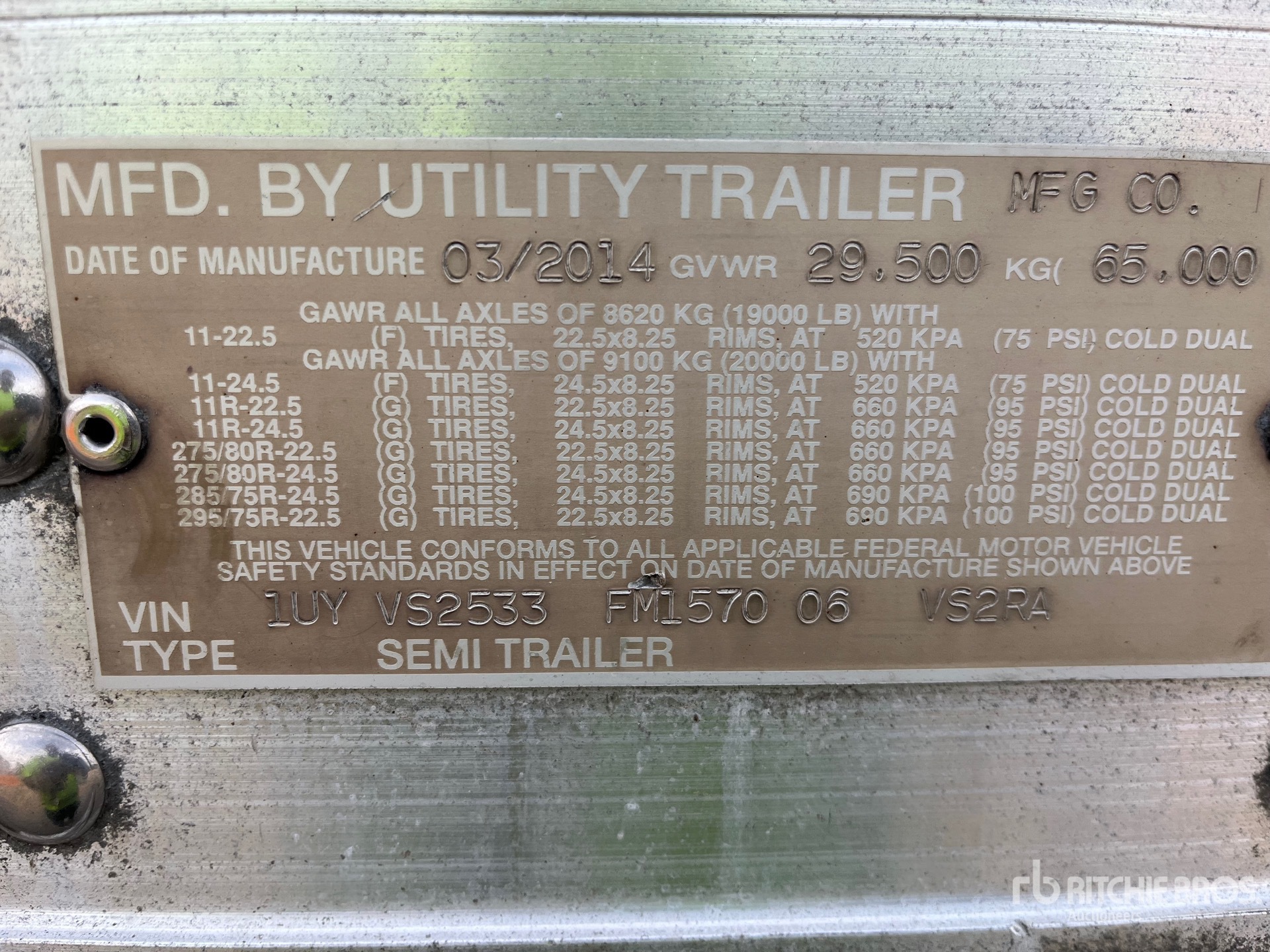 Photo of 2015 Utility 53 ft T/A