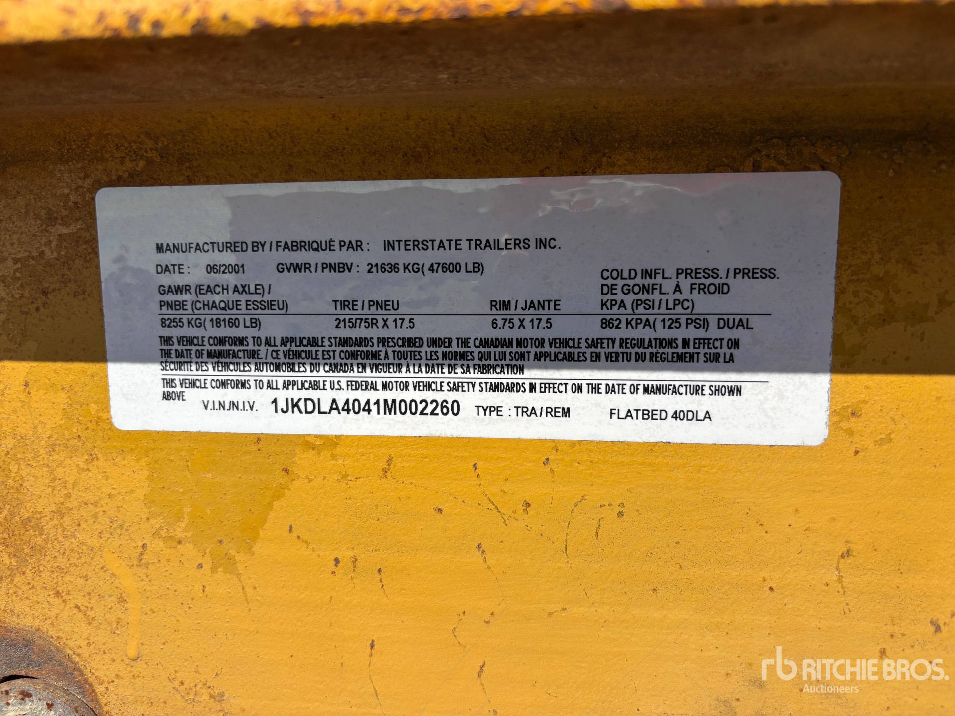 2001 Interstate 40DLA