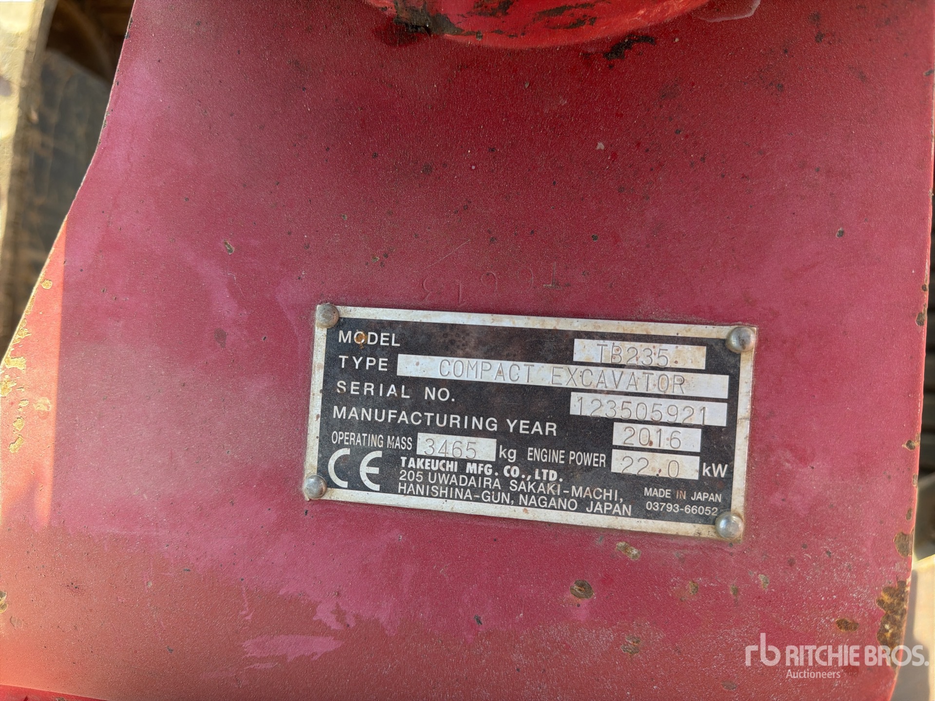 2016 Takeuchi TB235