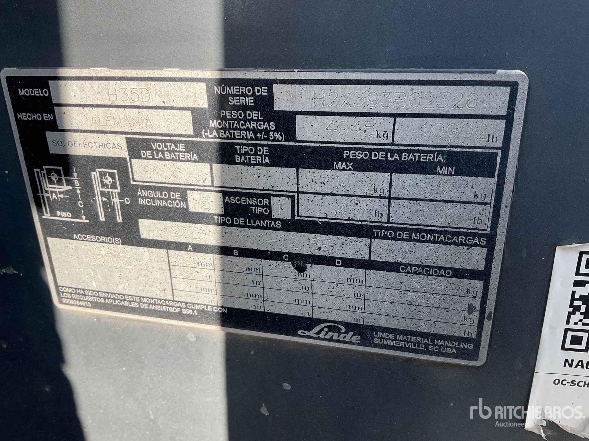 2011 Linde H325D