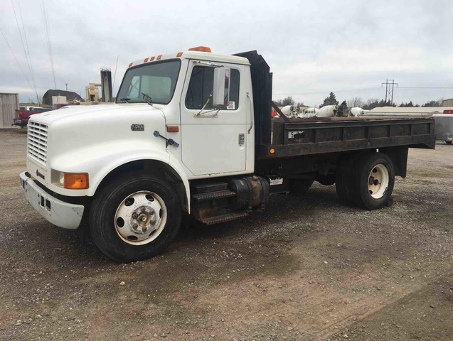 1990 International 4700 4x2 Flatbed Dump Truck 1990 International 4700 4x2 Flatbed Dump Truck